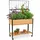 Relaxdays Hochbeet mit Ablage 475 x 102 x 165 cm Schwarz/Bronze