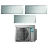 Bluevolution Trial Split Inverter Klimagerät Serie Stylish Total Silver 7+7+7 Mit 3mxm40n R-32 Wi-fi Integrated 7000+7000 Farbe Silber - Italienische Garantie - Daikin