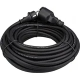 Perel GUMMI-VERLÄNGERUNGSKABEL - 25 m - 3G1.5 - STECKER-TYP E (Französisches System)