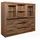 MASSIVMOEBEL24.DE Highboard 155 x 140 x 43 cm Braun