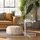 Relaxdays Beistelltisch C-Form, HBT: 60 x 30 x 45 cm, Sesseltisch zum Unterschieben, Metall & Holzoptik, Sofatisch, weiß