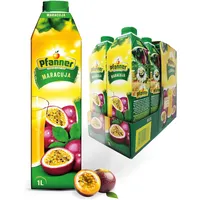 Pfanner Maracuja Getränk im Vorratspack – Fruchtig-exotischer Geschmack mit Vitamin C – 15% Fruchtgehalt (8 x 1 l)