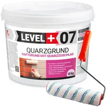 Hangato GmbH Level+ Haftgrund Quarzgrund Grundierung Putzhaftgrund Holz OSB 15KG + Farbroller L+07