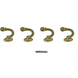 Raffhaken INDEKO "Tours, rund", gold (messingfarben, antik), Ø:3cm, Metall, Raffhalter