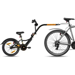 Fahrradanhänger Kinder Tandemanhänger Nachläufer Trailerbike 18 Zoll 5-10 Jahre SCHWARZ|SCHWARZ|orange No Size