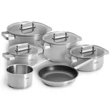 WOLL Steel Topf-Set, 10-tlg. - Induktiv - Geeignet für alle Herdarten, aus korrosionsbeständigem Edelstahl,