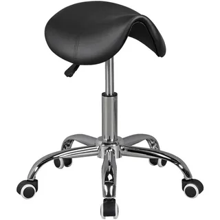 AMSTYLE Sattelhocker Kunstleder Schwarz
