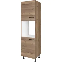 Nobilia Herdumbauschrank Structura 60 x 58,3 x 216,6 cm Braun
