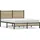 vidaXL Metallbett ohne Matratze Sonoma-Eiche 140x190 cm