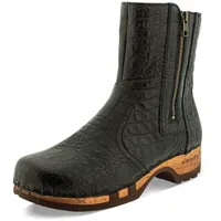 Woody Damen Veronika Clog Stiefelette, Siyah Kroko, 42 EU