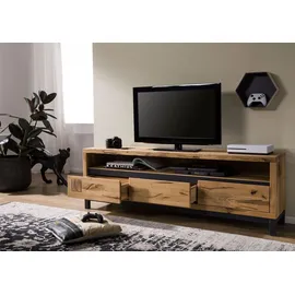 Massivmoebel24 TV-Board Wildeiche 170x40x56 natur geölt VILLANDERS #114