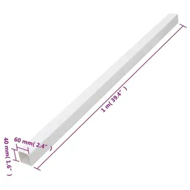 vidaXL Installationsrohre 60x40 mm 30 m PVC