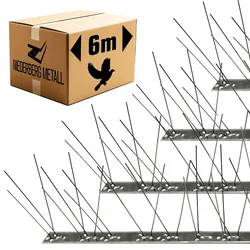 Taubenabwehr Spikes - 6 Meter Edelstahl Tauben Abwehrleiste Vogel Abwehr Spikes