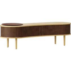 Audacious Schrank 140 cm nussbraun auf Eichenbeinen
