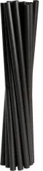 ABENA® Mehrweg Trinkhalme, 24 cm, Ø 8 mm, schwarz 1999909540 , 1 Karton = 10 Packungen à 250 Stück