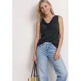 STREET ONE Silk-Look Top Schwarz 38
