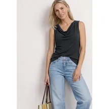 STREET ONE Silk-Look Top Schwarz 38