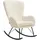 Tectake Schaukelstuhl Swing Bouclé 70 x 100 x 93 cm Creme/Schwarz