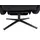 Mendler Relaxsessel HWC-L10 Leder 76 x 110 x 76 cm Schwarz drehbar mit Liegefunktion