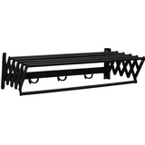 ELZEM Wäschetrockner Wäscheständer Airer Standtrockner Sus304 Rostfrei Ausziehbarer Trockner Aus Edelstahl Indoor Outdoor Balkon Terasse (Color : Black, Size : 80cm)