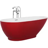 Beliani Beliani, Badewanne, Rot Freistehend 173 x 82 cm,