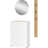 Germania Garderoben-Set »Alviano«, (3 St.), mit rundem Spiegel, optional mit Hakenpaneel, Made in Germany
