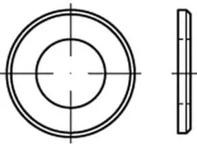 ISO 7090 Flache Scheibe Stahl 22mm (23x39x3 ) mit Fase Ohne Formfangabe