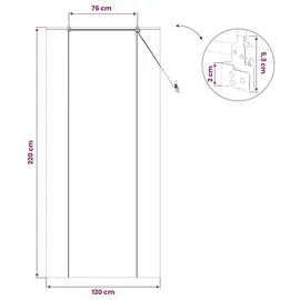vidaXL Bambusrollo 120 x 220 cm Braun