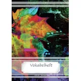 CreateSpace Vokabelheft DIN A5 - farbiges Blatt: 70 Seiten liniert, zweispaltig (Motiv Vokabelhefte)