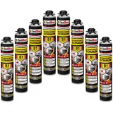 Isolbau - Bauschaum B1 - Montageschaum - PU-Schaum 8 x 750 ml - Pistolenschaum - 1K Brandschutzschaum - Dämmschaum - Abdichtung, Wärmedämmung und Schalldämmung