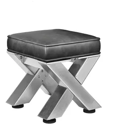 JUANA | Bistro Sitzhocker | B:H 40 x 51cm | Edelstahl/ Anthrazit