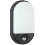 Oktaplex lighting Oktaplex LED Ovallampe mit Bewegungsmelder Lumi 10W 800lm warmweiß 3000K Ovalleuchte anthrazit