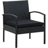 vidaXL Gartenstuhl 58 x 58 x 72 cm schwarz