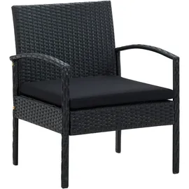 vidaXL Gartenstuhl 58 x 58 x 72 cm schwarz