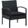 vidaXL Gartenstuhl 58 x 58 x 72 cm schwarz