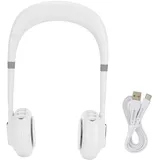 Tragbarer Nackenventilator, Usb-aufladbar, 3 Geschwindigkeitsstufen, Freihändig Bedienbar, Weiß