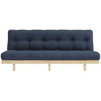 Karup Schlafsofa KARUP DESIGN "Lean 200 Schlafsofa, Gästebett, Sofa mit Futonmatratze", blau (navy), B:200cm H:73cm T:100cm, Bezug: 80% Baumwolle, 20% Polyester, Sofas, Schlafsofa, Inkl. Futonmatratze, Liegefläche 130x200 cm, FSC zertifizierte Kiefer