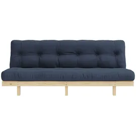 Karup Schlafsofa KARUP DESIGN "Lean 200 Schlafsofa, Gästebett, Sofa mit Futonmatratze", blau (navy), B:200cm H:73cm T:100cm, Bezug: 80% Baumwolle, 20% Polyester, Sofas, Schlafsofa, Inkl. Futonmatratze, Liegefläche 130x200 cm, FSC zertifizierte Kiefer