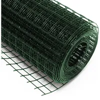 Wiltec Maschendrahtzaun Grün 1x25 m 100 cm Höhe 1,42 mm Stärke 25x25 mm Maschengröße, Volierendraht 4-Eck aus Stahl verzinkt, Drahtgitter, Vogeldraht