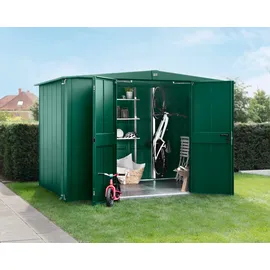 Hörmann Ecostar Gerätehaus Elegant-S 3,03 x 2,38 m Moosgrün
