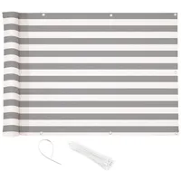Celinasun Balkonsichtschutz HDPE Balkon Bespannung Blende atmungsaktiv 0,75x6m hellgrau/weiß grau 0,75 cm x 6,00 cm