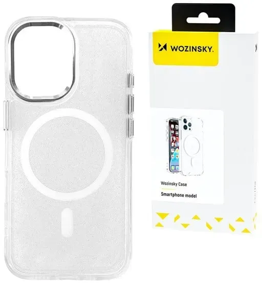 Glitter Case with Mag Safe for Samsung Galaxy S24 FE - Transparent with Glitter