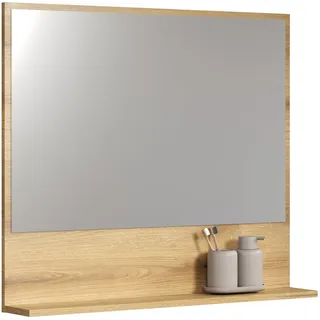 trendteam Badezimmerspiegel PureBliss Holzoptik Braun Eiche