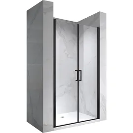 i-flair Lara Duschtür rechts 80 x 195 cm schwarz Sicherheitsglas