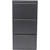 Kare Design Schuhschrank Caruso 3er, Anthrazit,