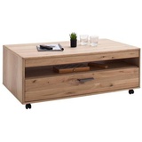 Livetastic Couchtisch Eiche, Asteiche, furniert, massiv, 1 Schubladen, rechteckig, 65x45x115 cm