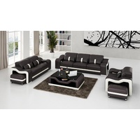JVmoebel Sofa Schwarz-weiße Sofagarnitur 3+1+1 Sitzer Stilvolle Designermöbel, Made in Europe beige|braun