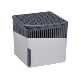 WENKO Luftentfeuchter Cube, 1000 g, Raumentfeuchter zur Senkung der Luftfeuchtigkeit, Farbe: grau
