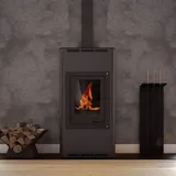 HS FLAMINGO Kaminofen AQUAFLAM 12 mit Wärmetauscher Grundeinstellung schwarz - Schwarz