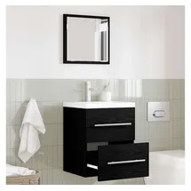 vidaXL Badezimmermöbel-Set 1-tlg. Schwarz